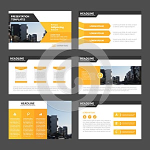 Orange yellow presentation templates