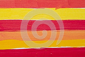 Orange , Yellow and Red Brush Texture paint. Bright line Decoration.  Abstract background