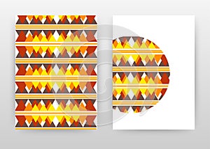 Orange yellow red design for annual report, brochure, flyer, poster. Abstract yellow red seamless texture background vector