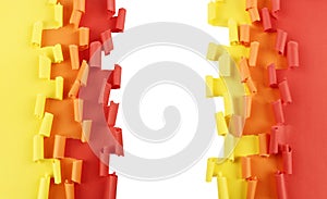 Orange yellow red ripped paper background