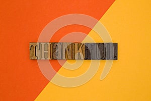 Orange and Yellow Simple Background with Thanksgiving Themed Type