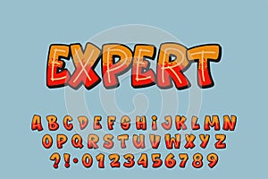 Orange Yellow Splatter Graffiti Font Alphabet Vector