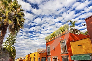 Orange Yellow Town Street San Miguel de Allende Mexico