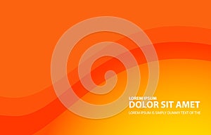 Orange yellow vector Template Abstract background with curves lines For flyer brochure booklet and websites design Modern curve