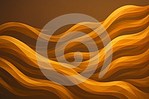 Low - Poly style orange - yellow wave pattern, showcasing angular, dynamic shapes