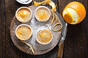 Orange zesty homemade tarts