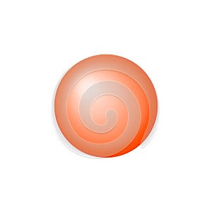 OrangeRed white ball buttons with transparent background.