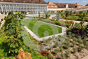 Orangery with adjacent greenhouse at Schloss Hof, Austria