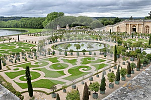 The Orangery gardens at the Versailles Palace