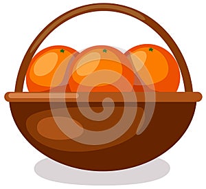 Oranges in basket
