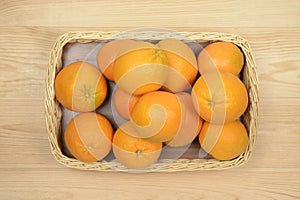 Oranges in a basket