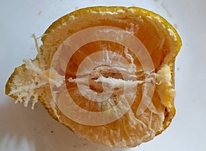The oranges bought in the market are a bit wilted