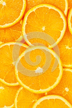 Oranges citrus fruits orange slices collection portrait format food background fresh fruit