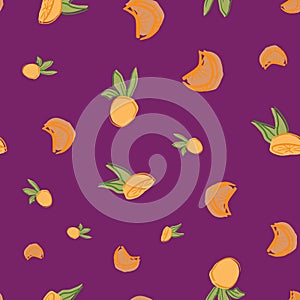 Oranges citrus seamless repeat pattern design