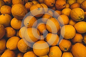 Oranges close up background. Fruit background. Food background