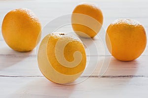 Oranges fruit in a white background photo