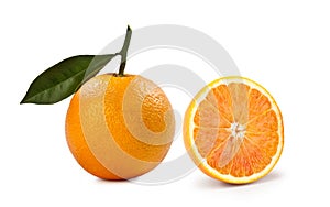 Bionda arancia sul bianco 