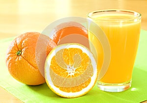 Naranjas a naranja jugo 