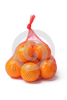 Oranges in Plastic Mesh Sack