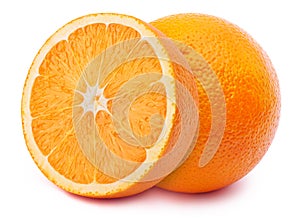 Oranges on white