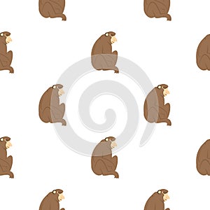 Orangutan monkey pattern seamless