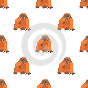 Orangutan pattern seamless vector