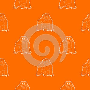 Orangutan pattern vector orange photo