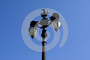 Orante street lamp or light, London, England photo