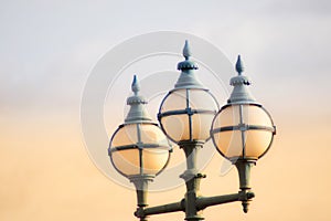 Orate Victorian orb street lamps at Alexander Palace.