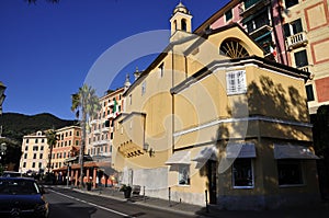 Oratorio of Sant` Erasmo Church Building in Downtown of Santa Margherita Ligure resort in Liguria region Italy