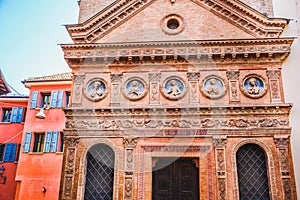 Oratorio Santo Spirito Bologna church facade - Emilia Romagna -