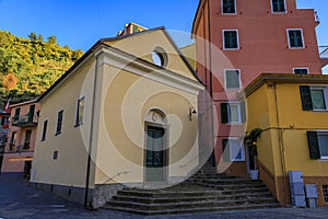 The oratory of the Santissima Annunziata in Manarola, Cinque Terre, Italy photo