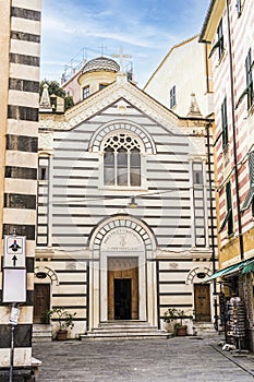 Oratory of the Confraternita dei Neri Mortis et Orationis which is located in the main square of Monterosso al mare town, Cinque photo