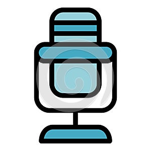 Oratory microphone icon vector flat