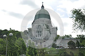 Oratory Saint Joseph Building from Mount Royal of Montreal in Quebec Province