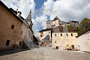 Orava castle courtyard