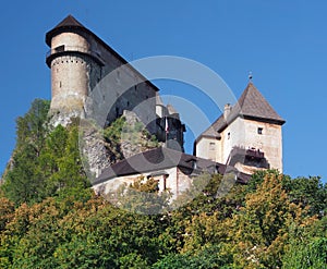 Orava Castle on a high rock, Slovakia