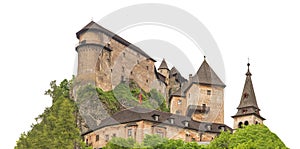 Orava Castle Slovakia isolated on white background