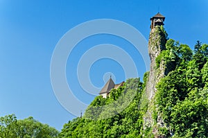 Orava castle tower in Oravsky Hrad, Slovakia