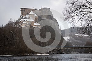 Orava Castle in winter, Slovakia