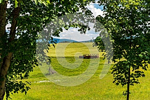 Oravska lesna zeleznica railway bellow sedlo Beskyd near Oravska Lesna village in Slovakia