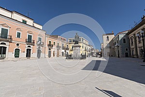 Orazio square in Venosa, Potenza, Italy