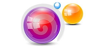 3 orb Sphere ball 3d vector