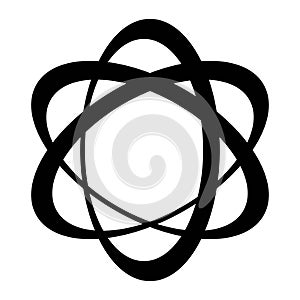 Orbit logo, three elipse with a displaced center photo