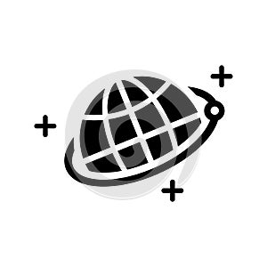 Orbit, science, world icon. Black vector sketch. photo