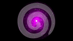 Orbitals Or High Energy Particles Around A Nucleus. Quantum Mechanics, Antimatter, Magnetic Field, Singularity, Gravitational Wave