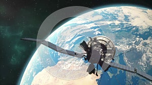 Orbiting Communications Satellite