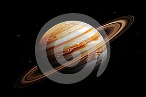 Orbiting Jupiter captured banner. Generate Ai