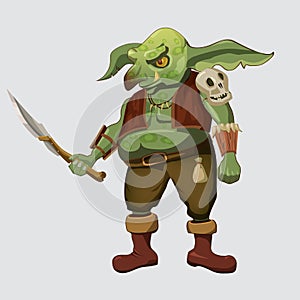 Orc, character, computer games, dagger, Cartoon