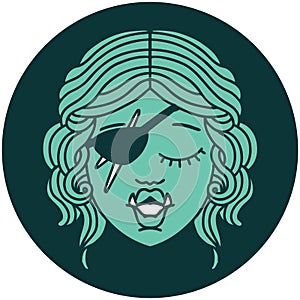 orc rogue character face icon